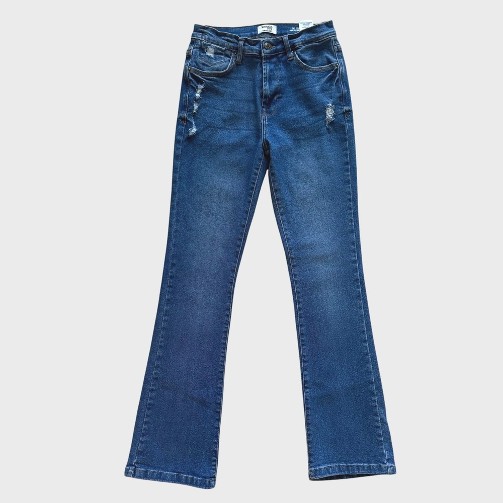Kensie Jeans Tessa High Rise Bootcut Distressed Size 2/26 Indie Grunge Western